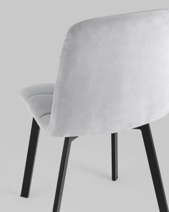 Стул Оливер Скуаре велюр Светло-серый / Oliver Square_6